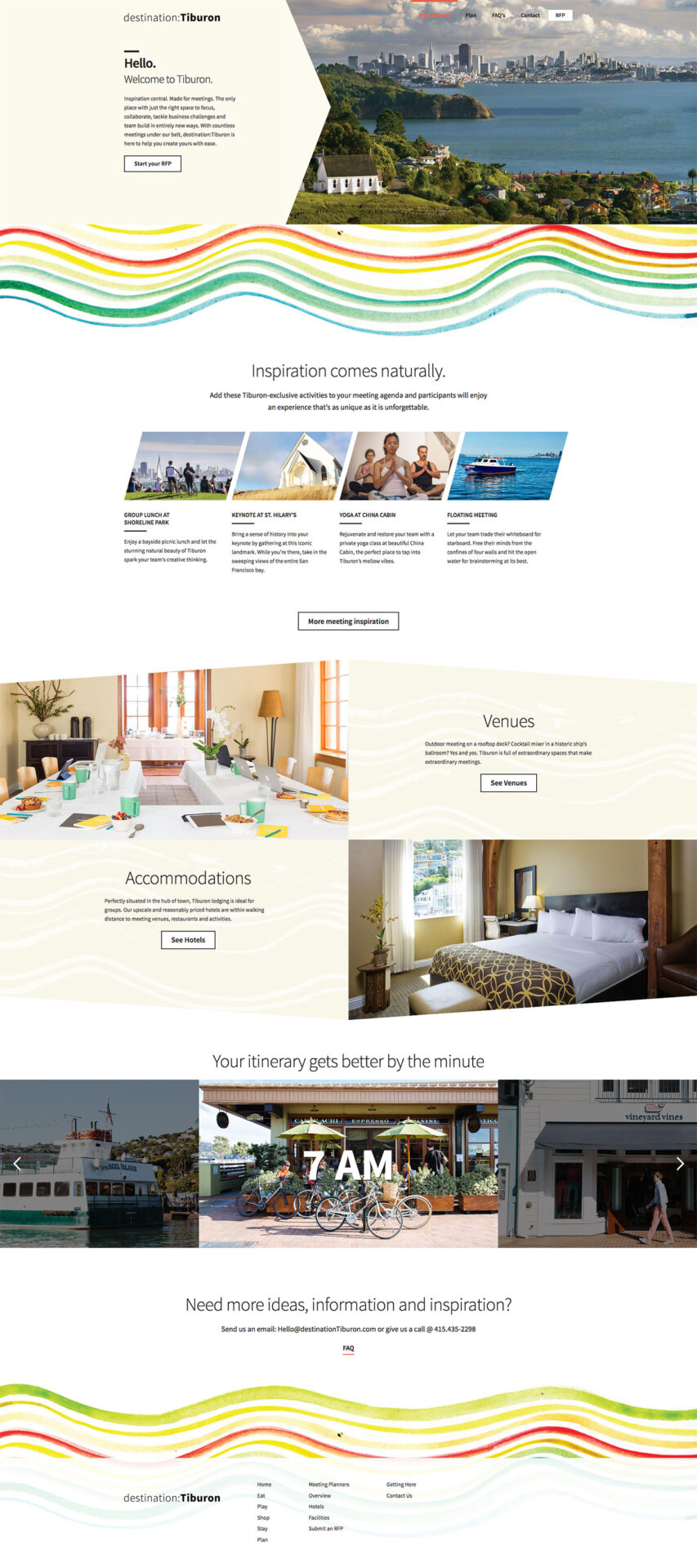 Destination:Tiburon Website Screenshot