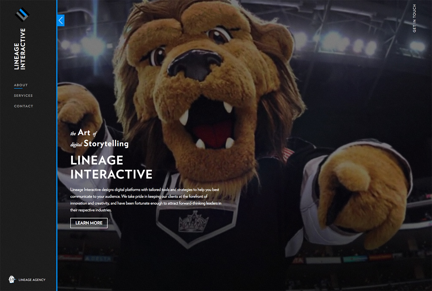 Lineage Interactive Website Screenshot