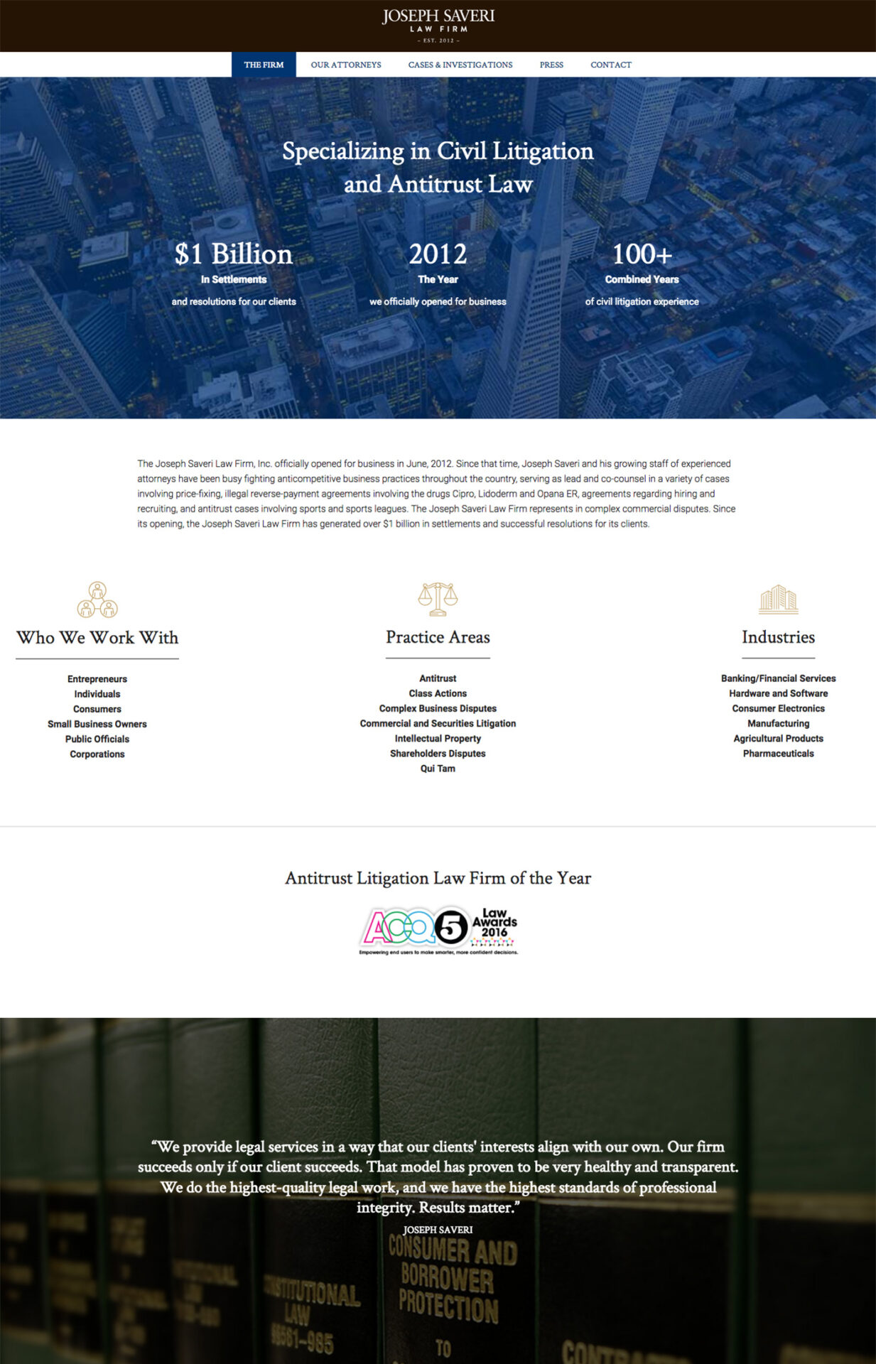 Saveri Law Firm Website Screenshot