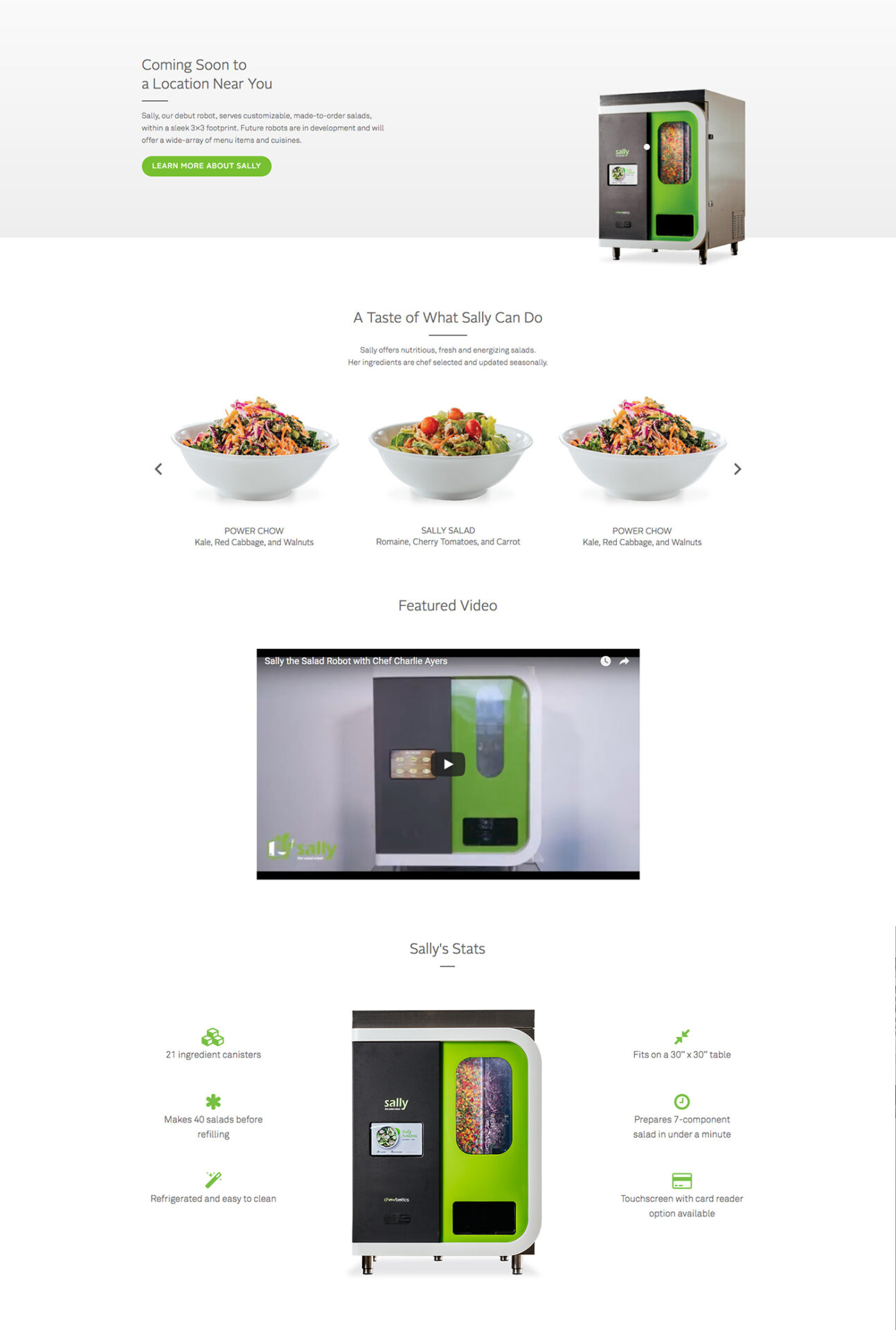 Chowbotics Website Screenshot