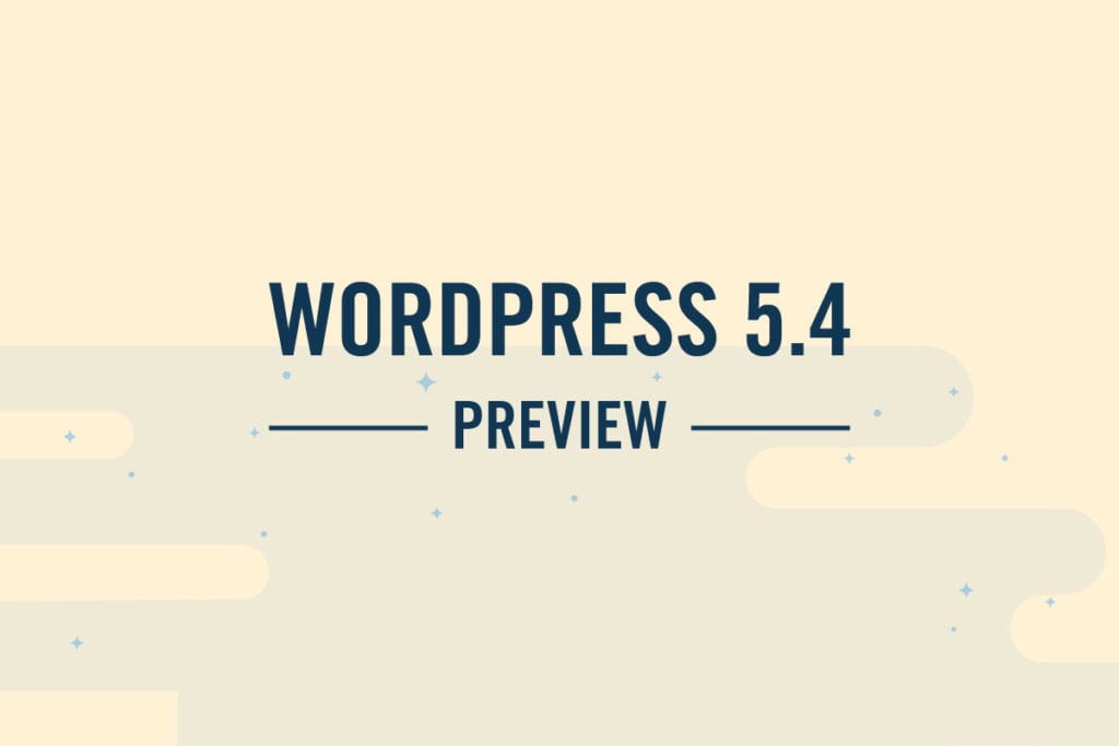 WordPress 5.4 Preview