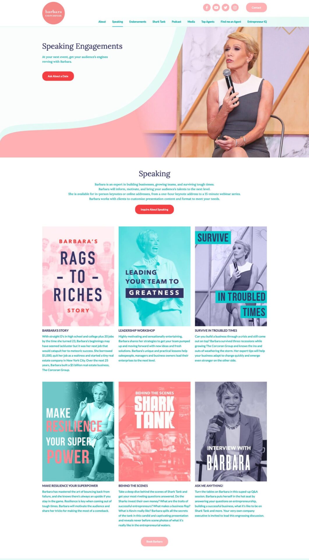 Barbara Corcoran Website Screenshot