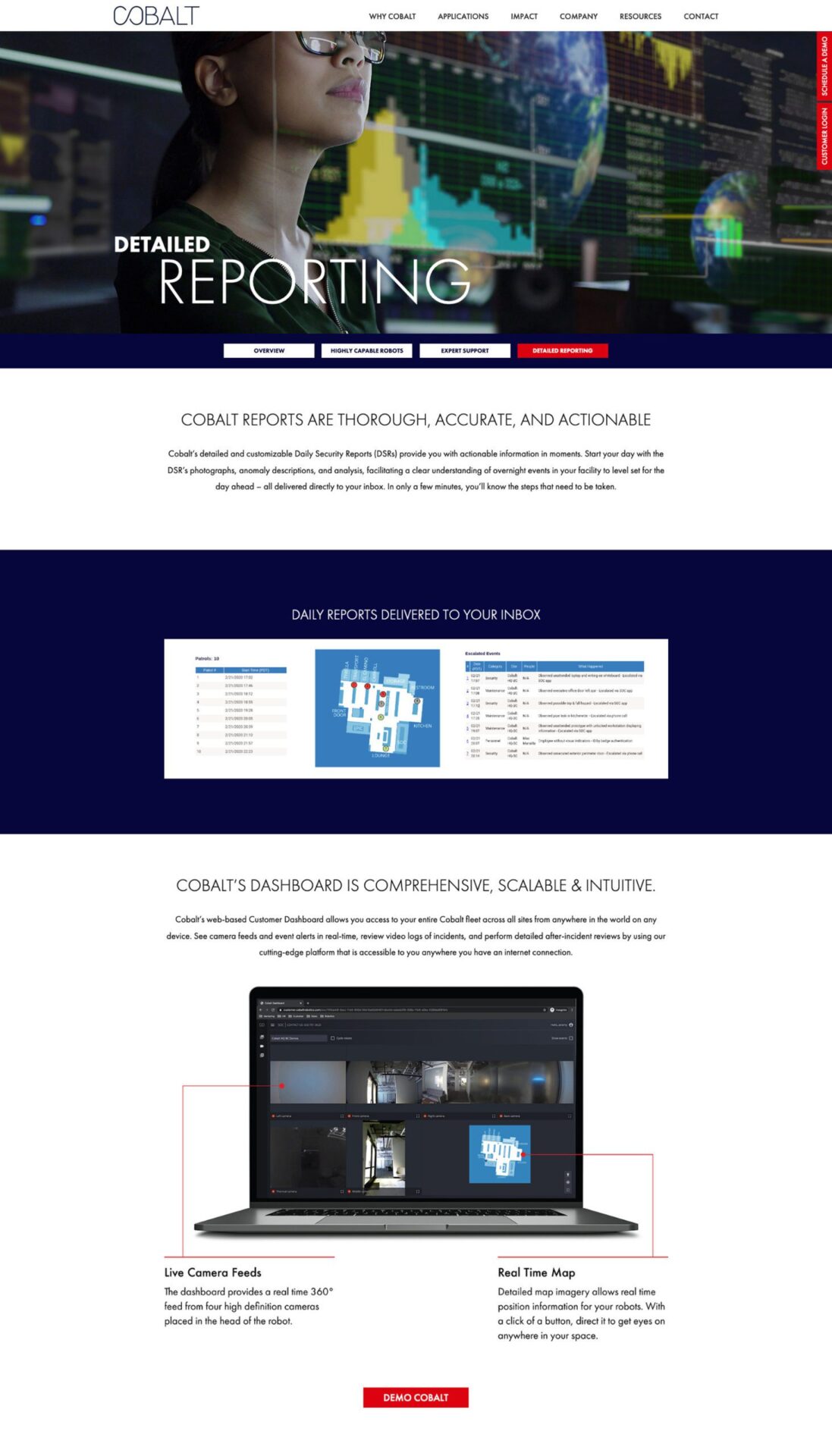 Cobalt Robotics Website Screenshot