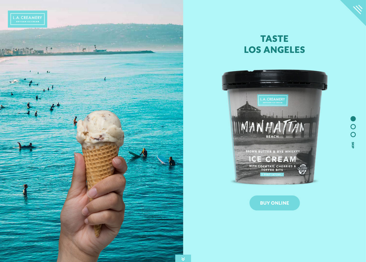 LA Creamery Website Screenshot