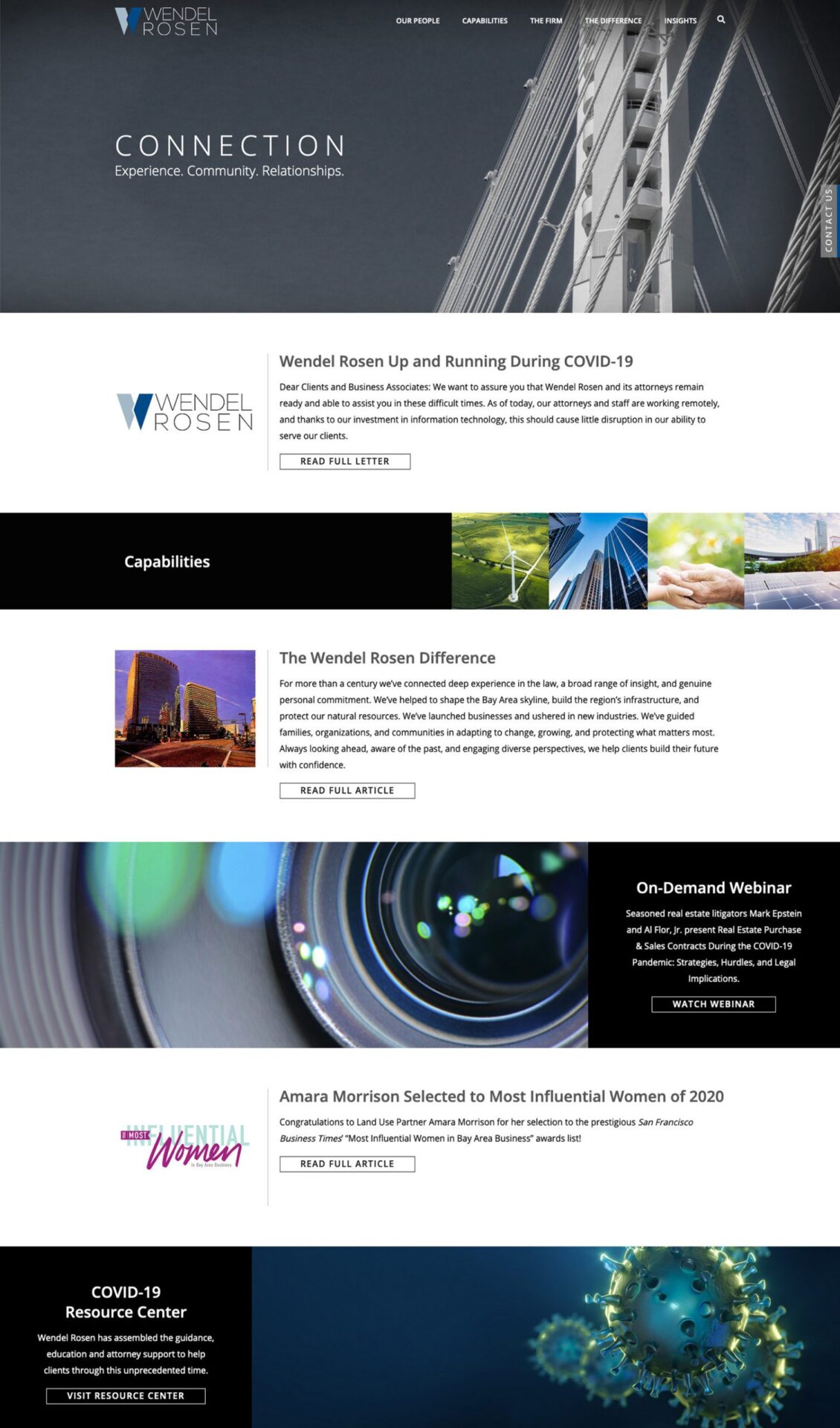 Wendel Rosen Website Screenshot