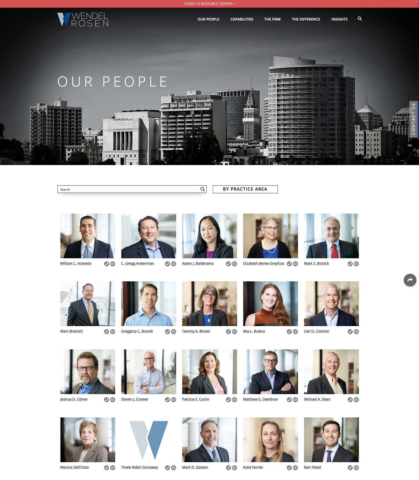 Wendel Rosen Website Screenshot