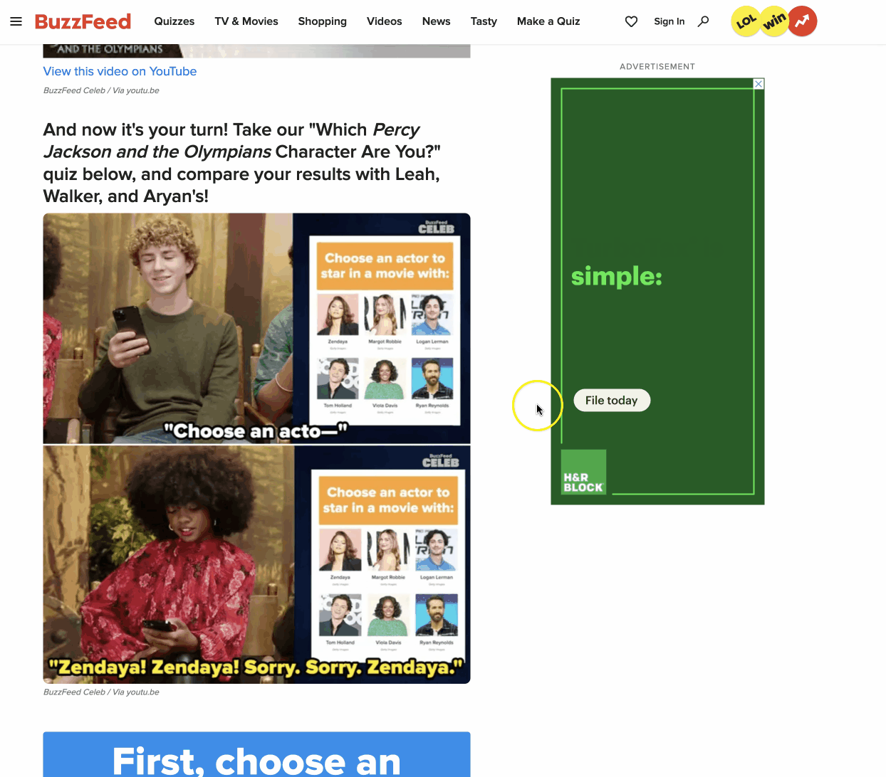 Buzzfeed Quiz