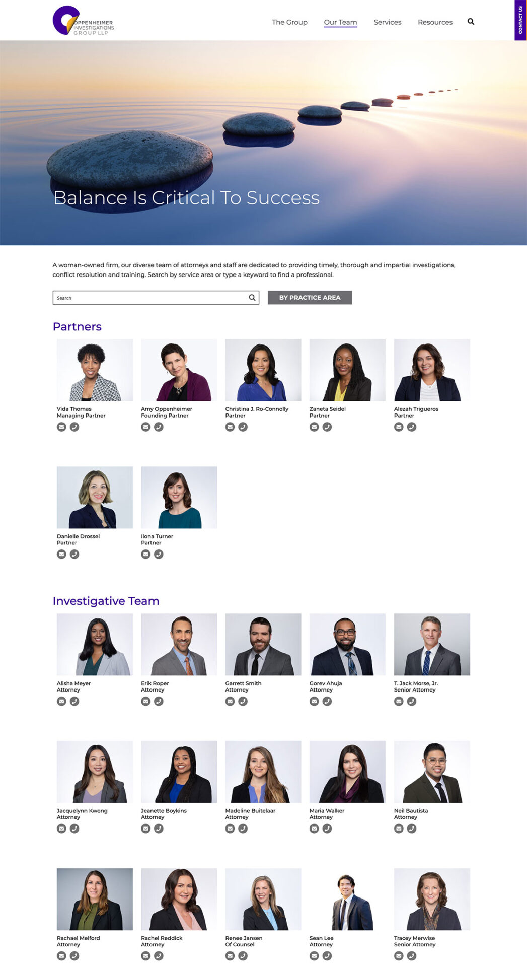 OIG Law Website Screenshot