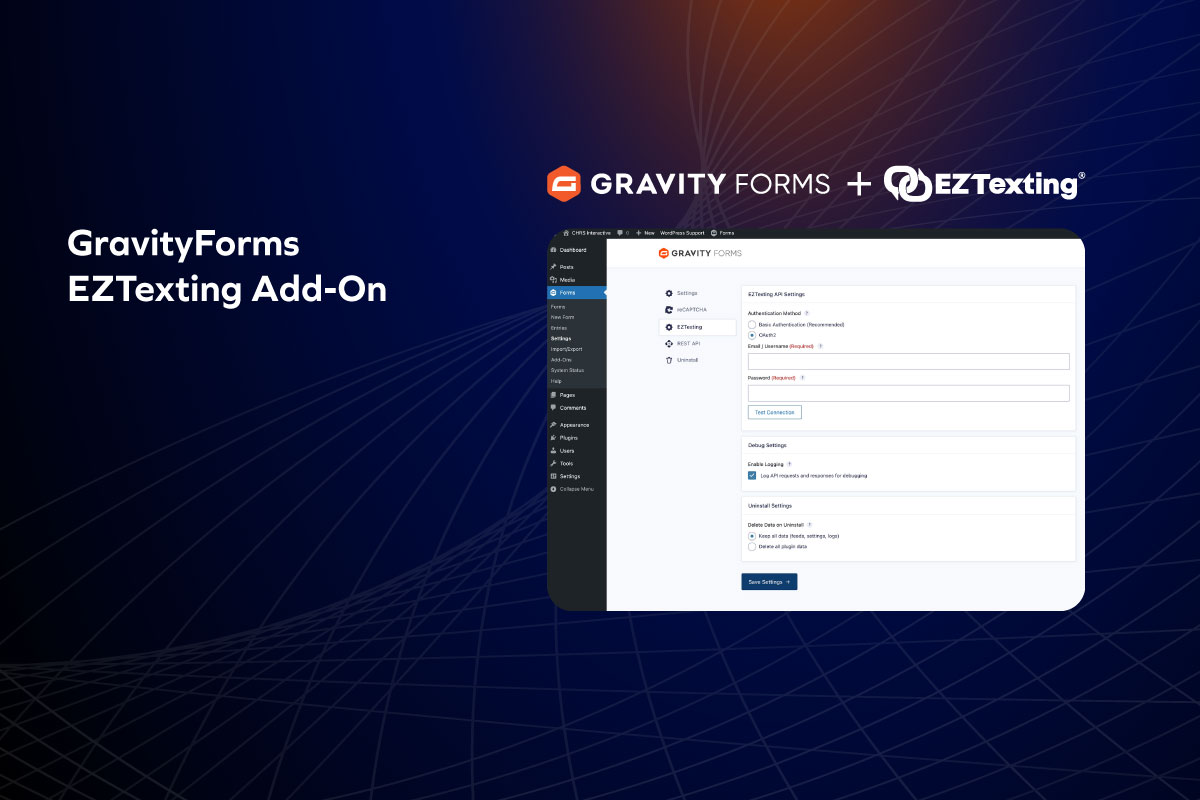 chrs plugin eztexting gravityforms addon