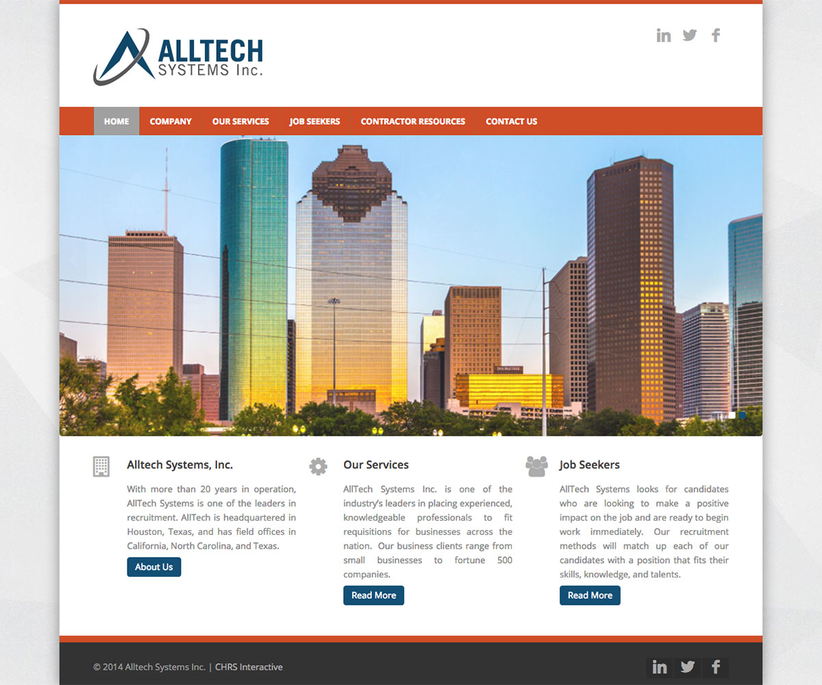 Alltech Systems Website Screenshot