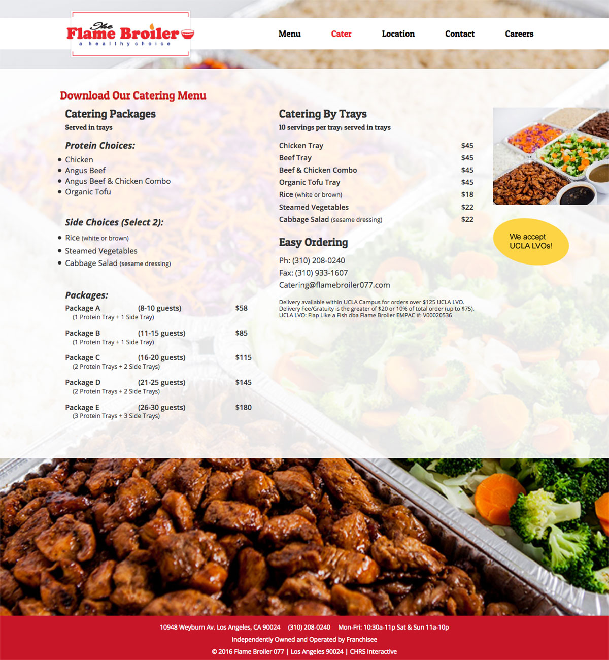 Flame Broiler Website Screenshot