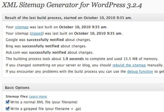 google sitemaps plugin