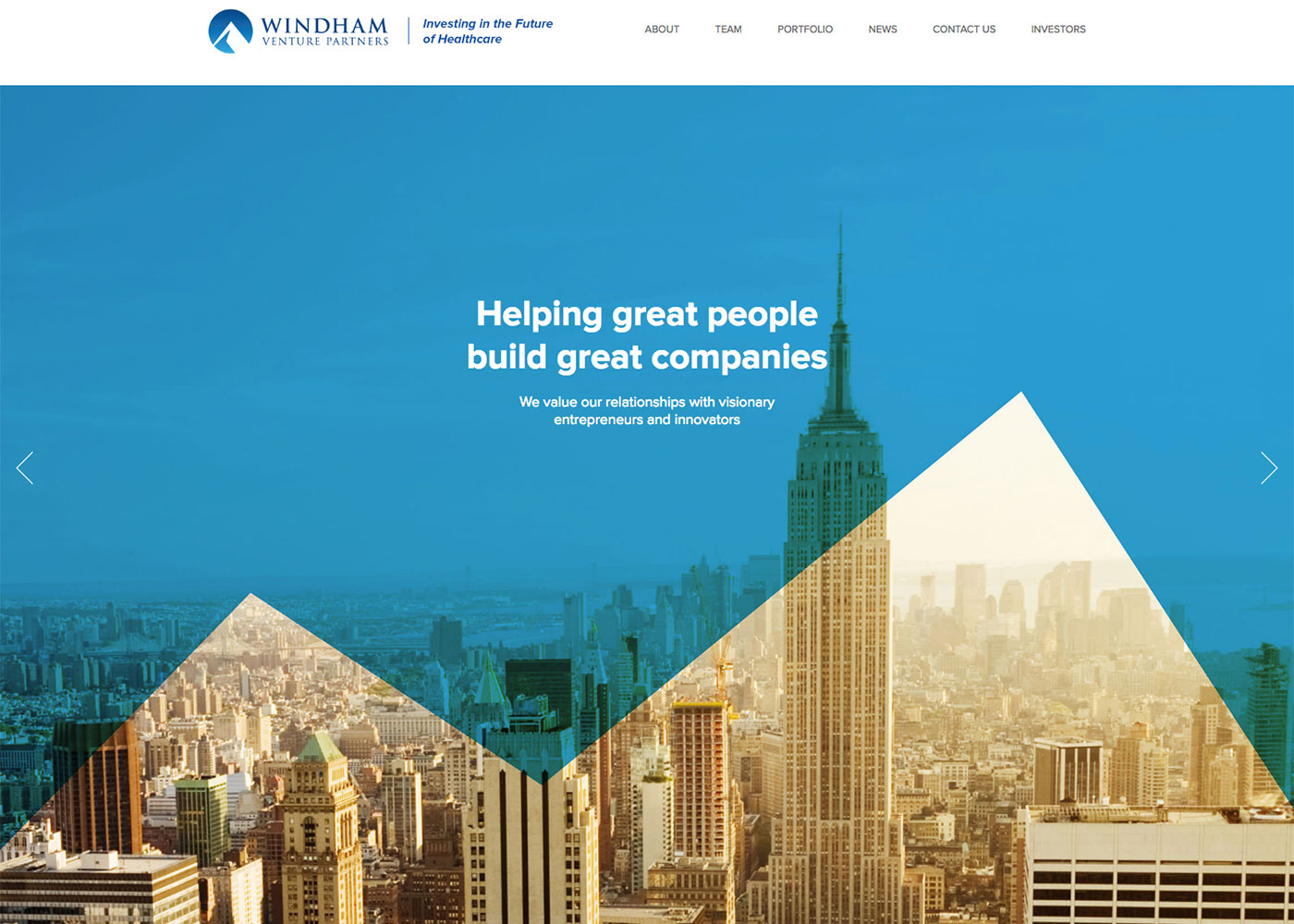Windham Ventures Website Screenshot