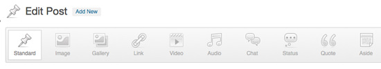WordPress 3.6 Post Formats